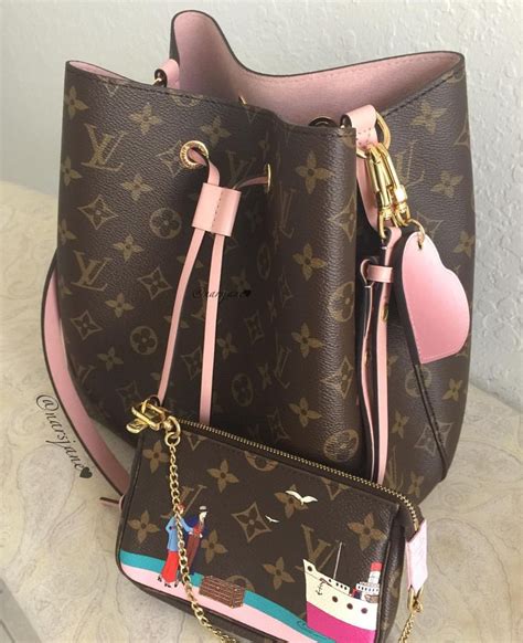 white and pink lv bag